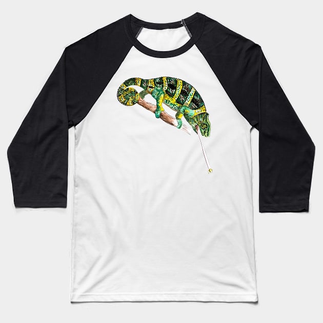 Chameleon Baseball T-Shirt by VicaVeresk